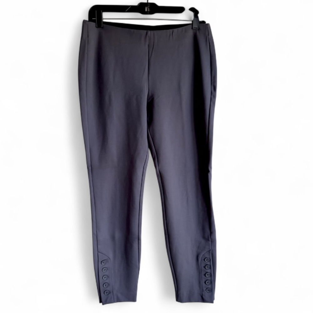 Simply Vera Wang Grey Stretch Ankle Button Pants Size M
